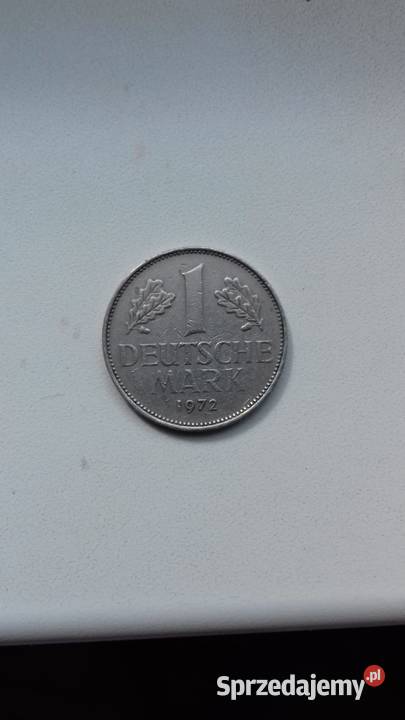 1 marka RFN z 1972 roku mennica Hamburg Numizmatyka Lubań