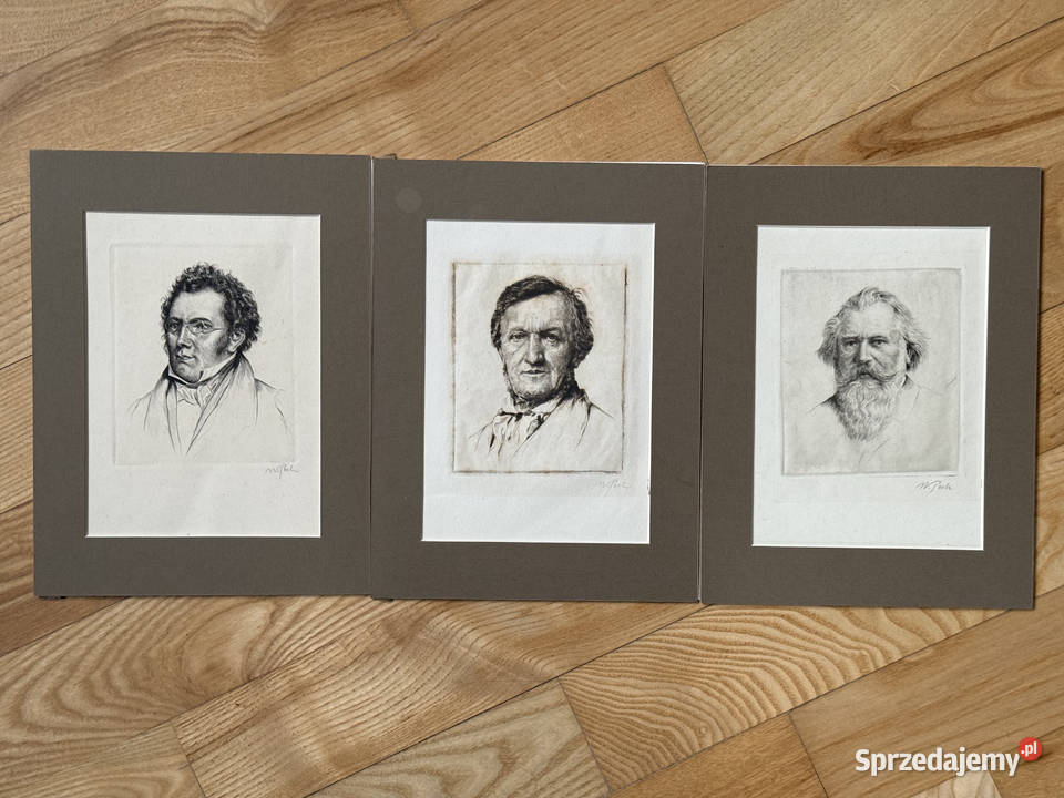 Kompozytorzy Brahms Wagner Schubert oryginalne Warszawa