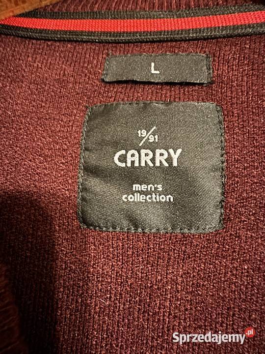 Sweter męski L Carry bordowy wiskoza casual Częstochowa sprzedam
