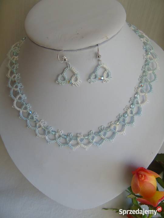 Biżuteria Frywolitkowa Wiśniowa