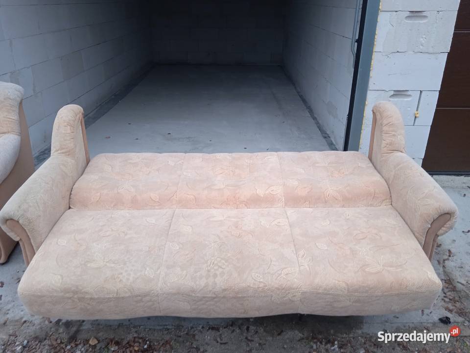 Kanapa rozkładana 2 fotele tkanina lubuskie Kostrzyn nad Odrą