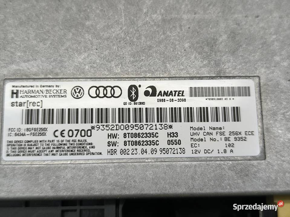 MODUŁ BLUETOOTH AUDI A4 B8 8T0862335C