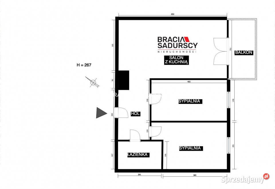 Sprzedaż mieszkania Kraków 56m2 3 pokojowe sprzedam