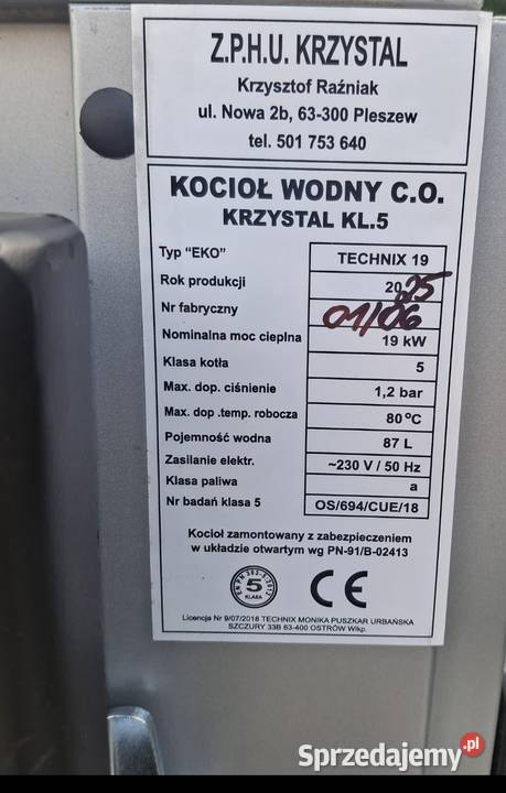 Kocioł na eko groszek 19kWdo180m2 ZIMOWA Kotły i Piece CO Ogrzewanie Zawidowice