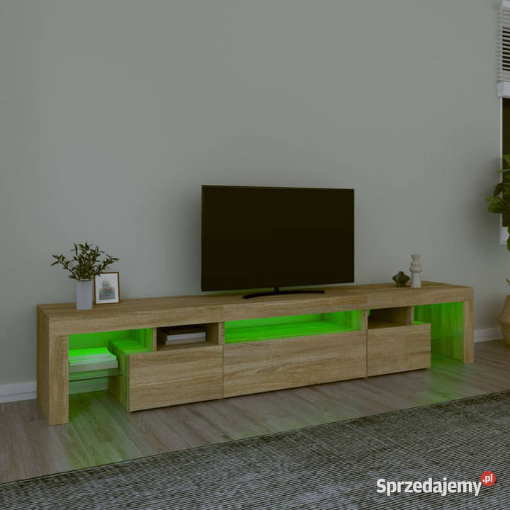 Szafka pod TV z oświetleniem LED dąb sonoma Warszawa