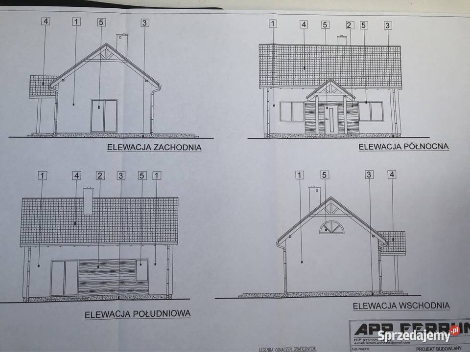 Działka budowlana ze zgłoszonym projektem Łośno