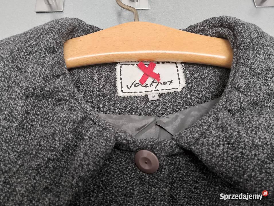 Wełniany żakiet marynarka Jackpot Rozmiar 36 szary/srebrny Odzież damska Łódź