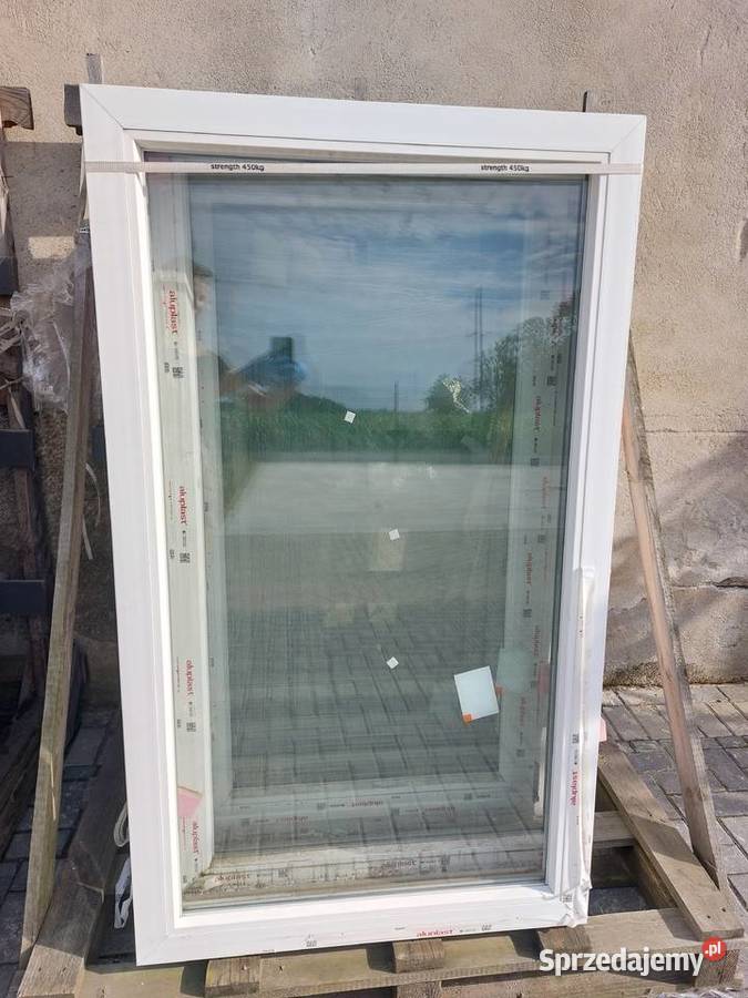Nowe okno białe 155x90 3 szyby 6 OUTLET Biała