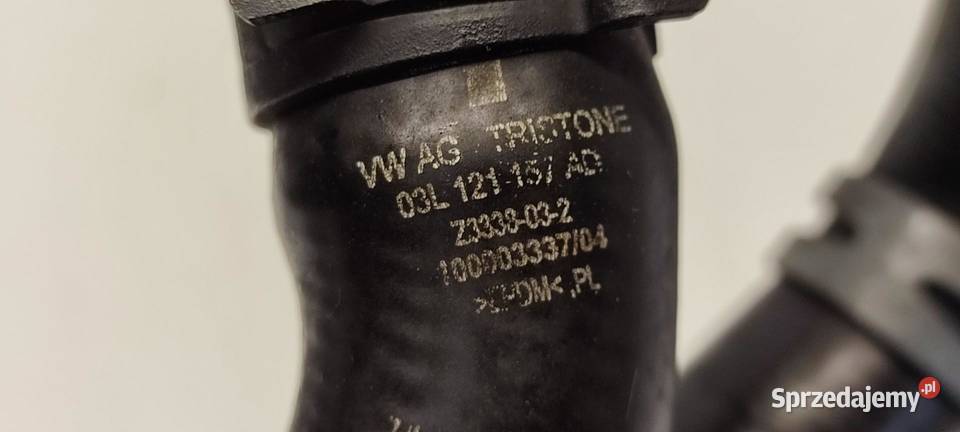 VW EOS RURA PRZEWÓD WODY 03L121157AD Węże chłodnicy