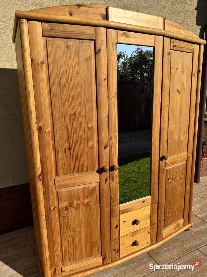 Szafa 3 drzwiowa z lustrem drewniana Szafy i garderoby sprzedam