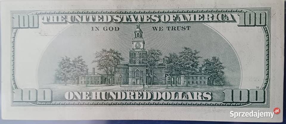100 USA Benjamin Franklin 2001 r mennicze wielkopolskie Konin