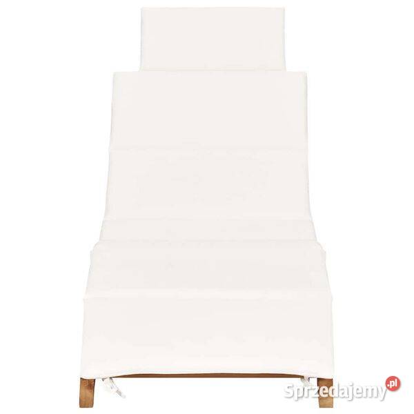 vidaXL Składany leżak z kremową Warszawa