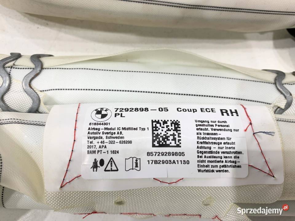 BMW F22 F32 COUPE KURTYNA PODUSZKA AIRBAG PRAWA