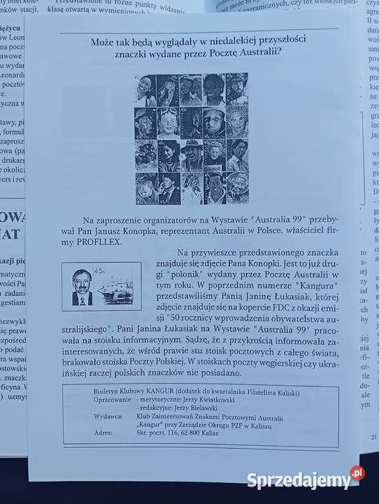 Kwartalnik Filatelista Kaliski numery 2 62 i 4