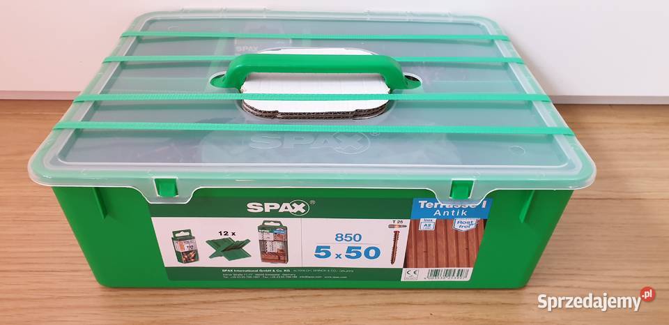 wkręty do tarasu SPAX 5 x 60 850 sztuk zestaw Poczesna