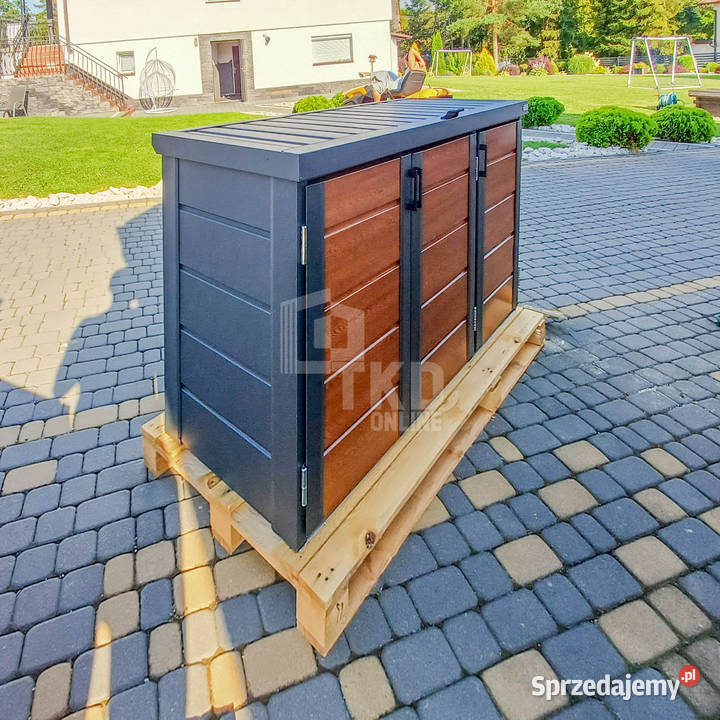 Zabudowa koszy na śmieci wiata obudowa Iława