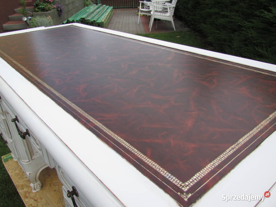 stare francuskie biurko z szufladami shabby chic