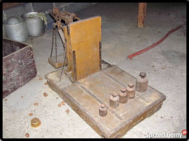 Waga dziesiętna rolnicza szalkowa z odważnikami Płock