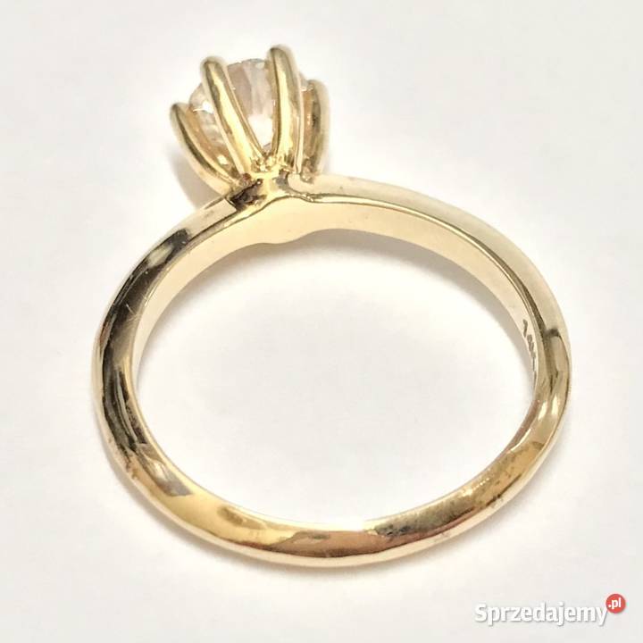 TIFFANYCo Pierścionek złoty 14K brylant 075ct Pierścionki Warszawa