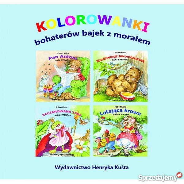 Kolorowanki bohaterów bajek z morałem Kolorowanki, malowanki i wycinanki sprzedam