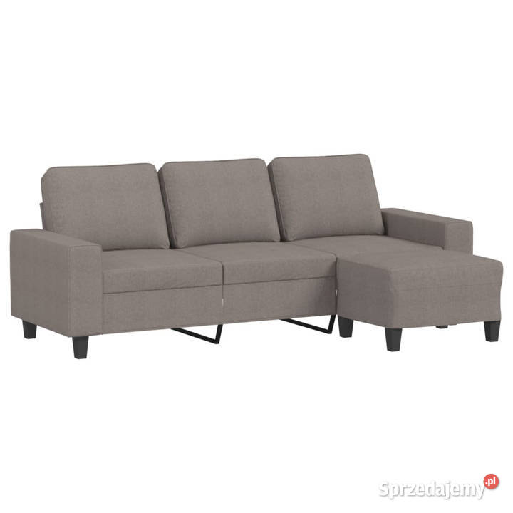 3osobowa sofa z podnóżkiem taupe 180 tkaniną mazowieckie Warszawa