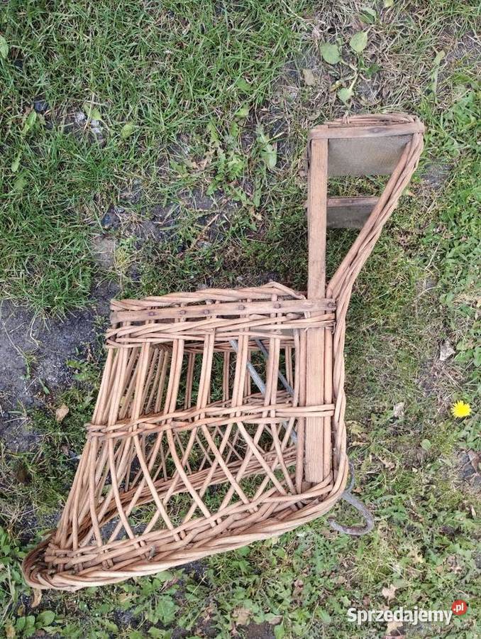wiklinowy fotelik na rower dziecka przedni PRL Pozostałe Nędza