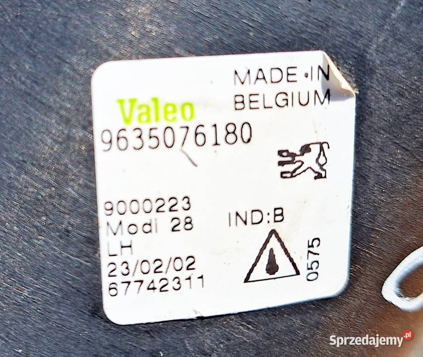 PEUGEOT 206 CC CABRIO HALOGEN LEWY 9635076180 Radom sprzedam