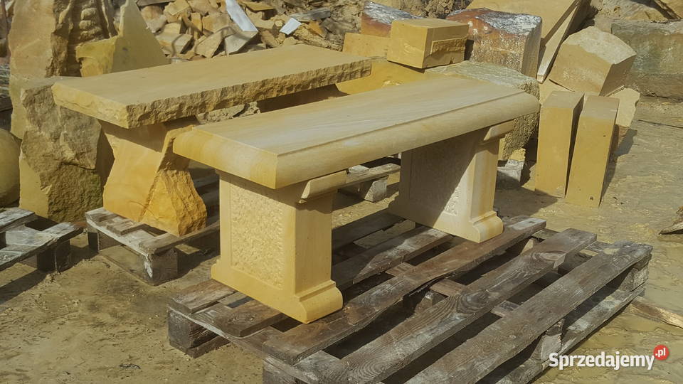 ŁAWKI Z PIASKOWCA naturalnego naturalny kamień Dom i Ogród