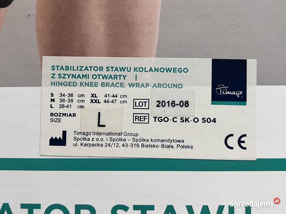 orteza kolano rozmiar L stabilizator stawu Sierosław