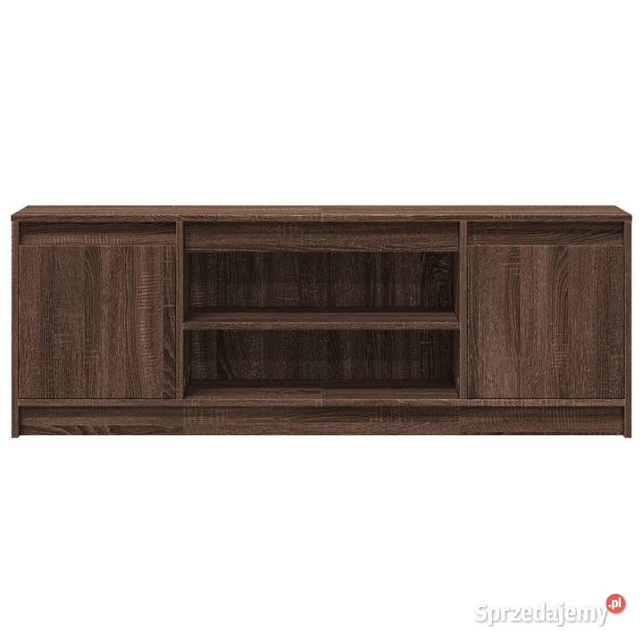 Szafka pod TV z LED brązowy dąb 1395x34x50 mazowieckie Warszawa