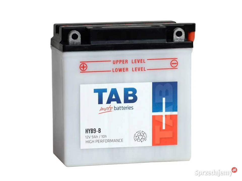 Akumulator motocyklowy TAB YB9B 12V 9Ah 100A L małopolskie Kraków