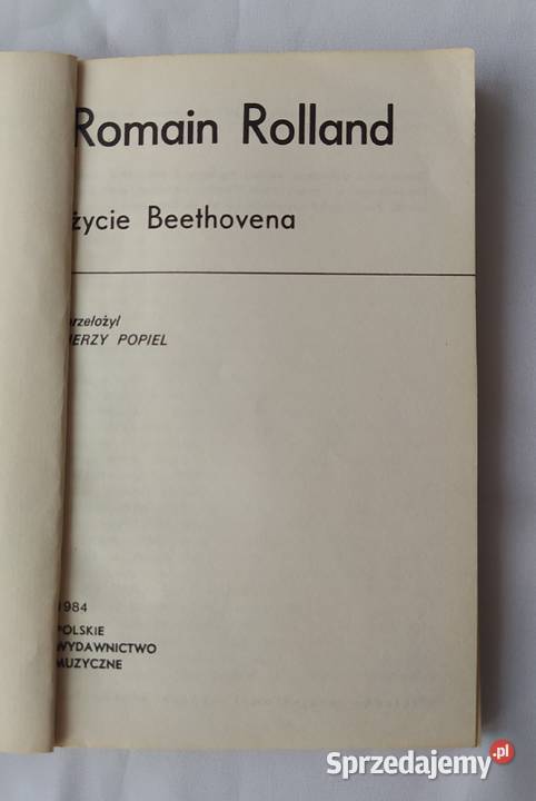 ŻYCIE BEETHOVENA Romain Rolland podlaskie Hajnówka