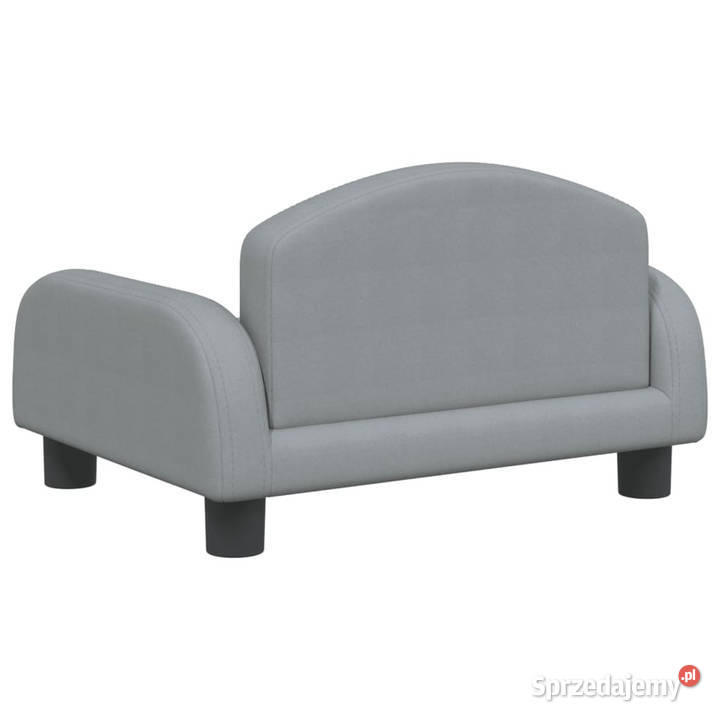 Sofa dzieci jasnoszara 50x40x30 obita tkaniną
