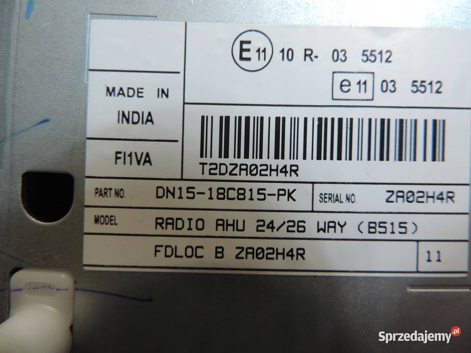 FORD ECOSPORT II MK2 RADIO DN1518C815PK PANEL