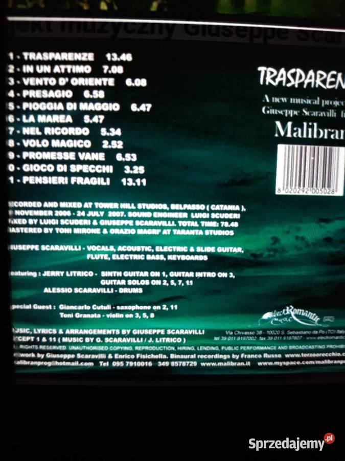 Perełka włoskiego Prog Rocka MALIBRAN 1 płyta Rzeszów
