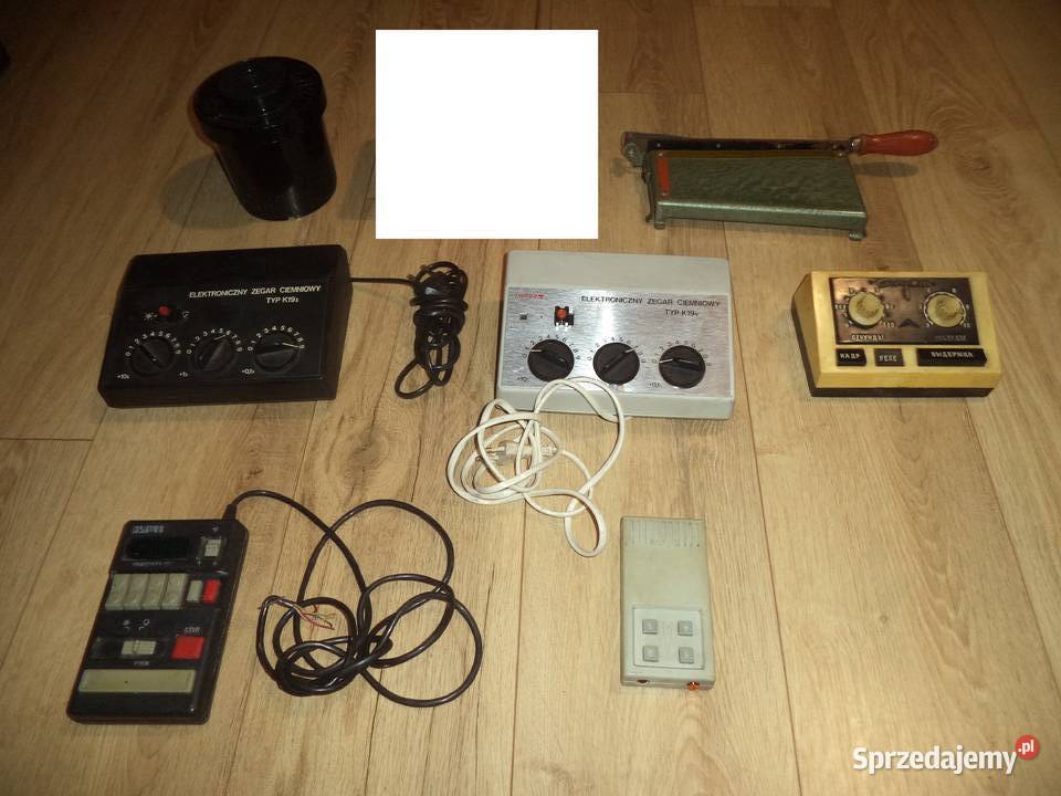 Zestaw do ciemni fotograficznej gilotyna zegar Piekary Śląskie