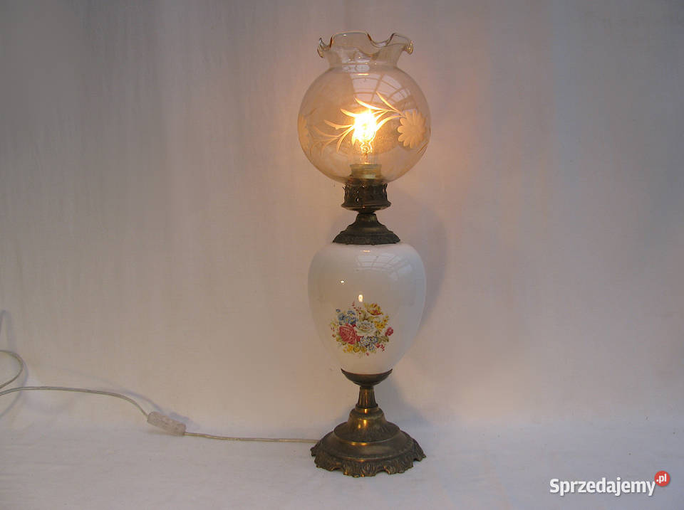Lampka Duża Ceramiczna Antyk Szczecinek