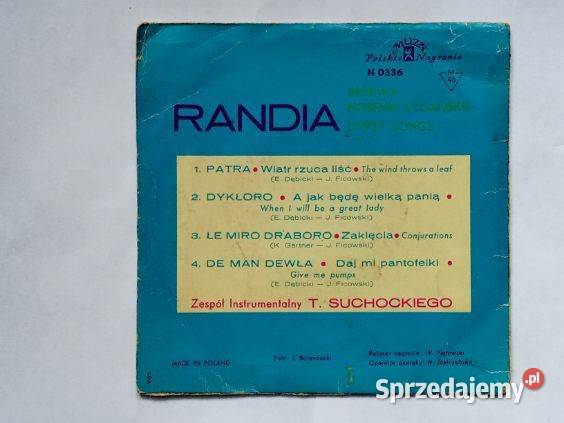 Randia Piosenki cygańskie N0336 koperta Łódź sprzedam