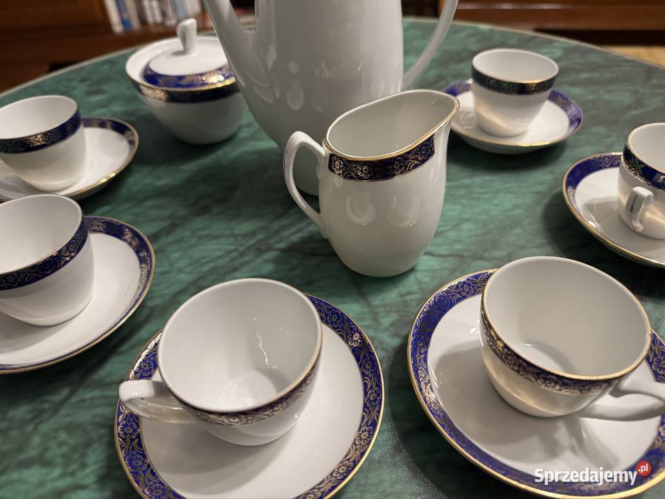 Chodzież antyk porcelanowy serwis kawowy komplet