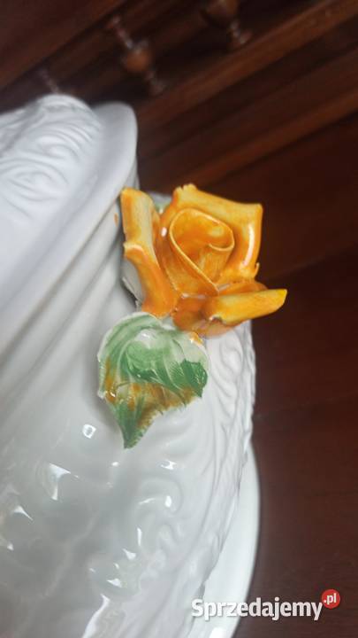 Waza z różami wielka Ręcznie zdobiona Wspaniałe Gdańsk