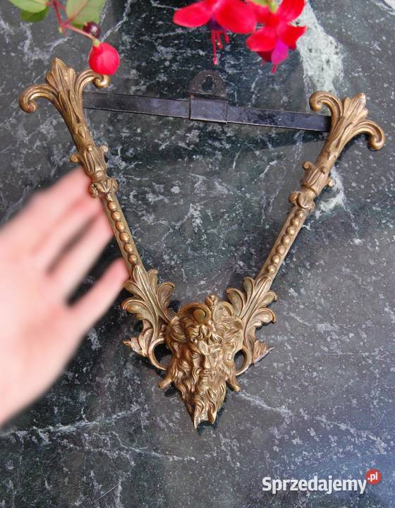 Dekor mosiężny Faun Pan klasycyzm część lustra Dekoracje i ozdoby Lublin