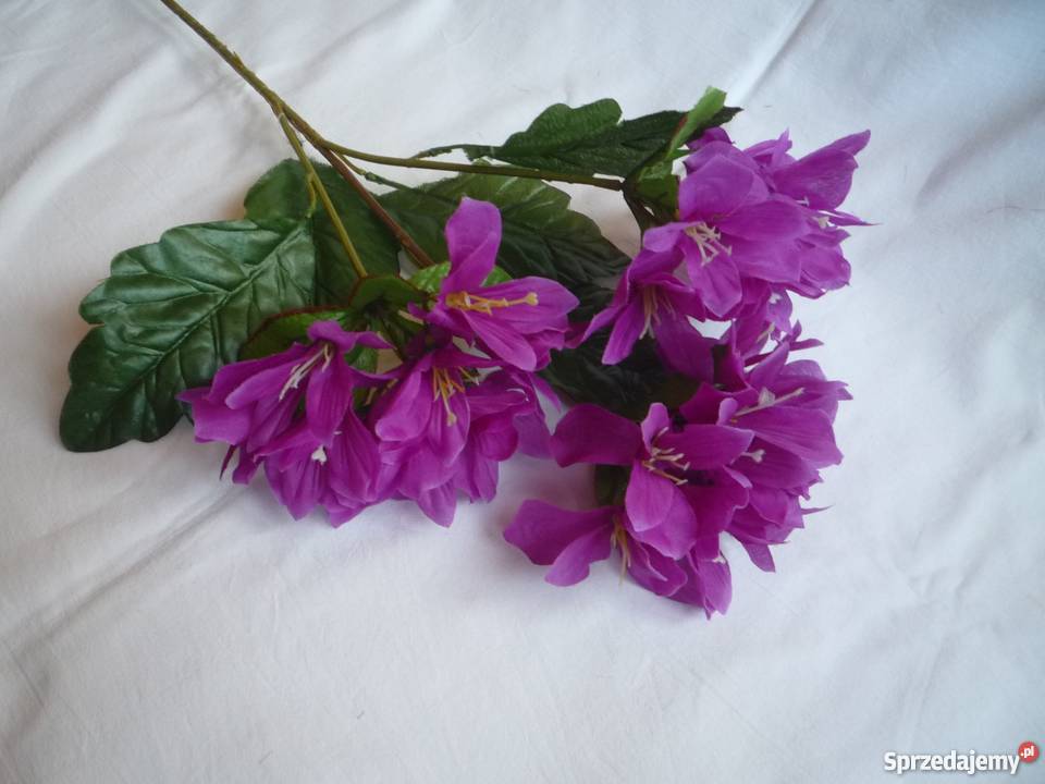 Sztuczny kwiat 3 sztuki Fuksja gałązka dł70 Szczecin sprzedam