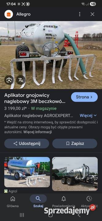 Sprzedam aplikator Słupca