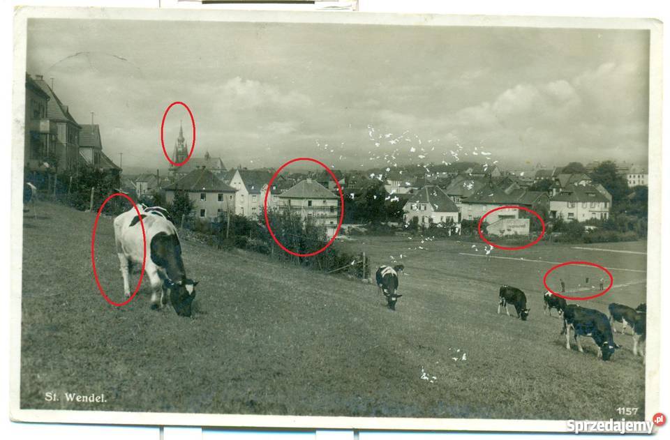St Wendel Postkarte znaczek pieczątka kościół wielkopolskie Ostrów Wielkopolski