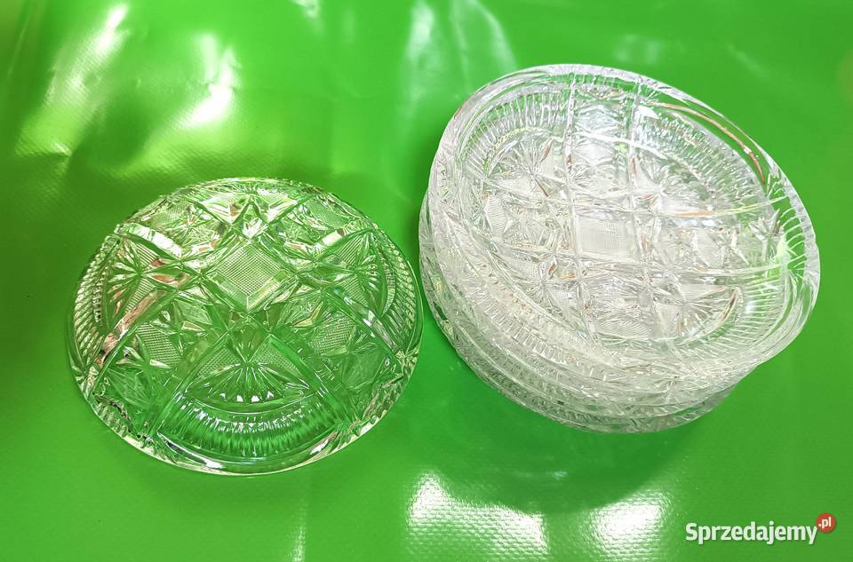 Talerzyki deserowe kryształowe 6 Zastawa stołowa Opole