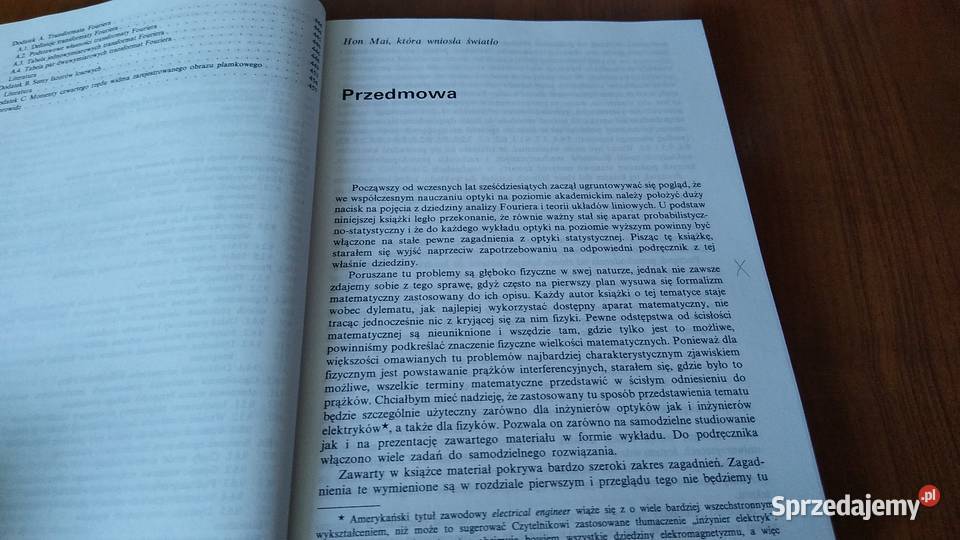 Optyka statystyczna Joseph W Goodman fizyka, astronomia pomorskie Gdańsk