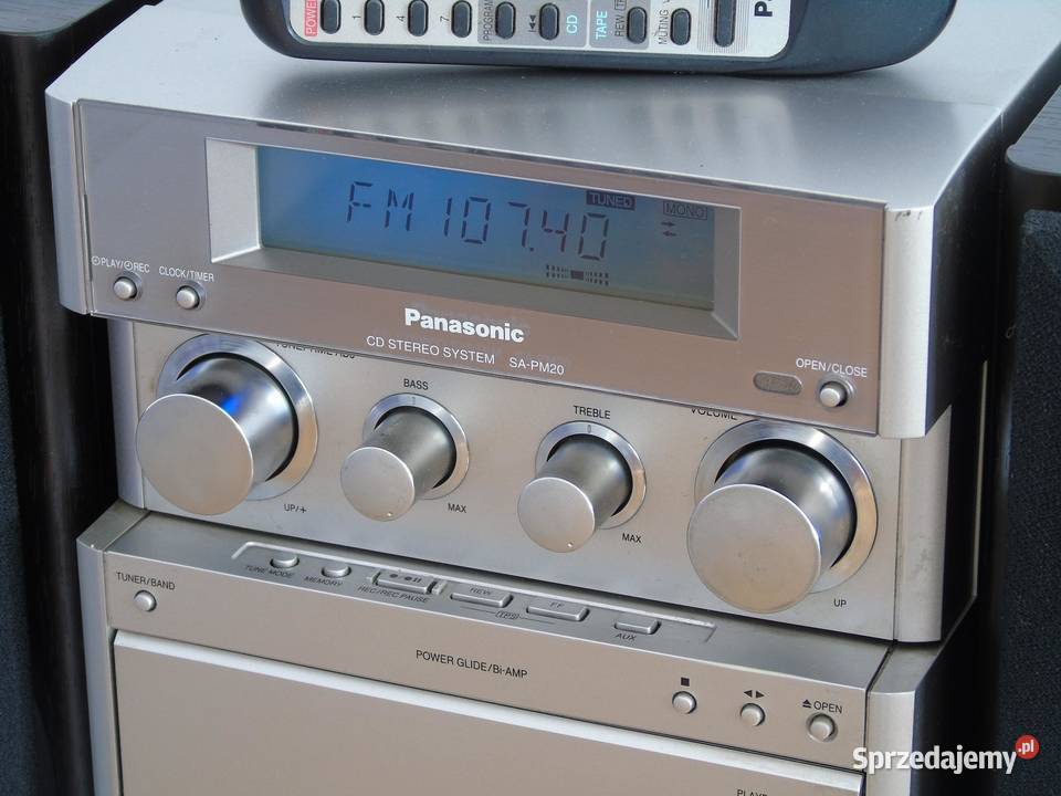 Wieża Panasonic SAPM20 pilot kolumny CD AUX Jasło