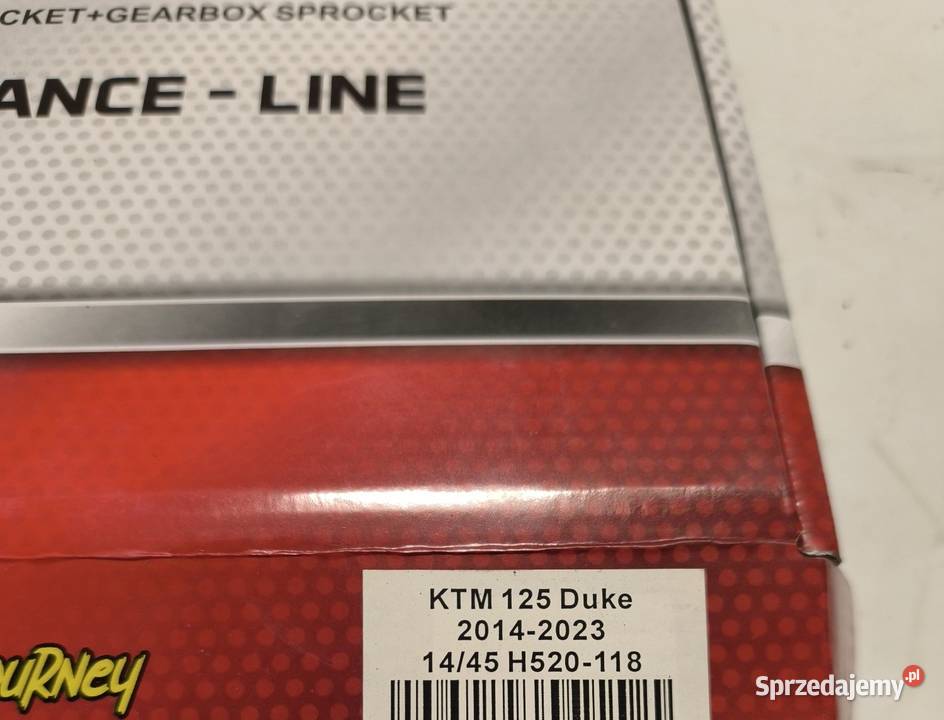 KTM DUKE RC 125 NAPĘD KOMPLETNY ŁAŃCUCH ZEBATKI Racibórz