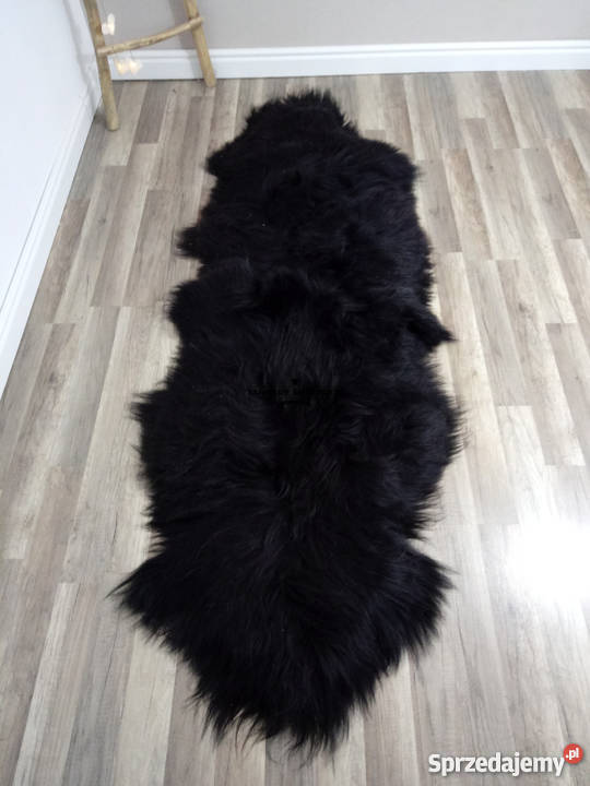 Skóra Owcza Island czarny Dywan Narzuta z Dwóch Szaflary sprzedam