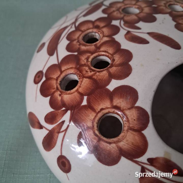 Ceramiczne naczynie ikebana ręcznie malowane Łódź